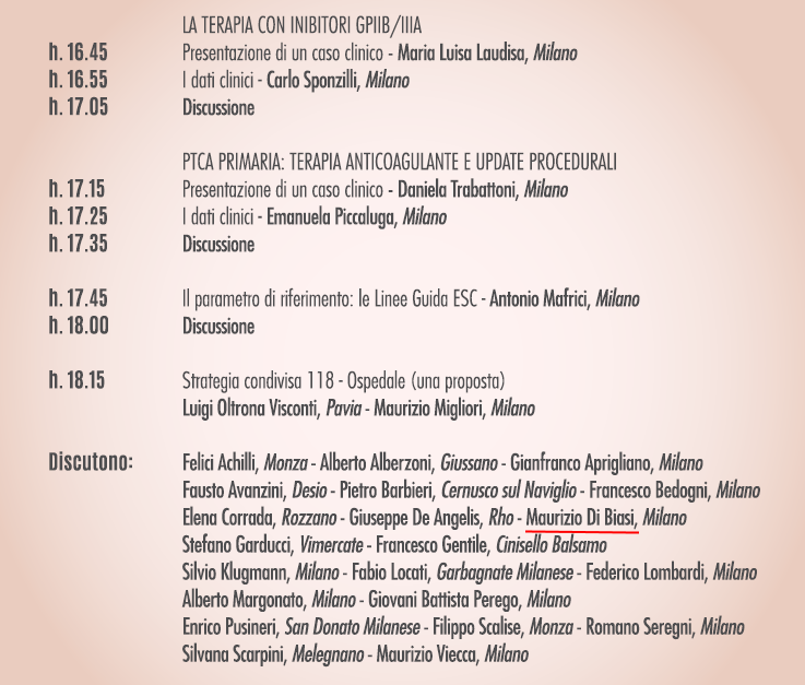 Up To Date Sul Trattamento Dello Stemi In Lombardia 2015 Program